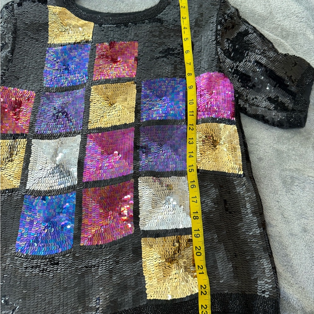 Colorful Sequin Patchwork Blouse - image 8